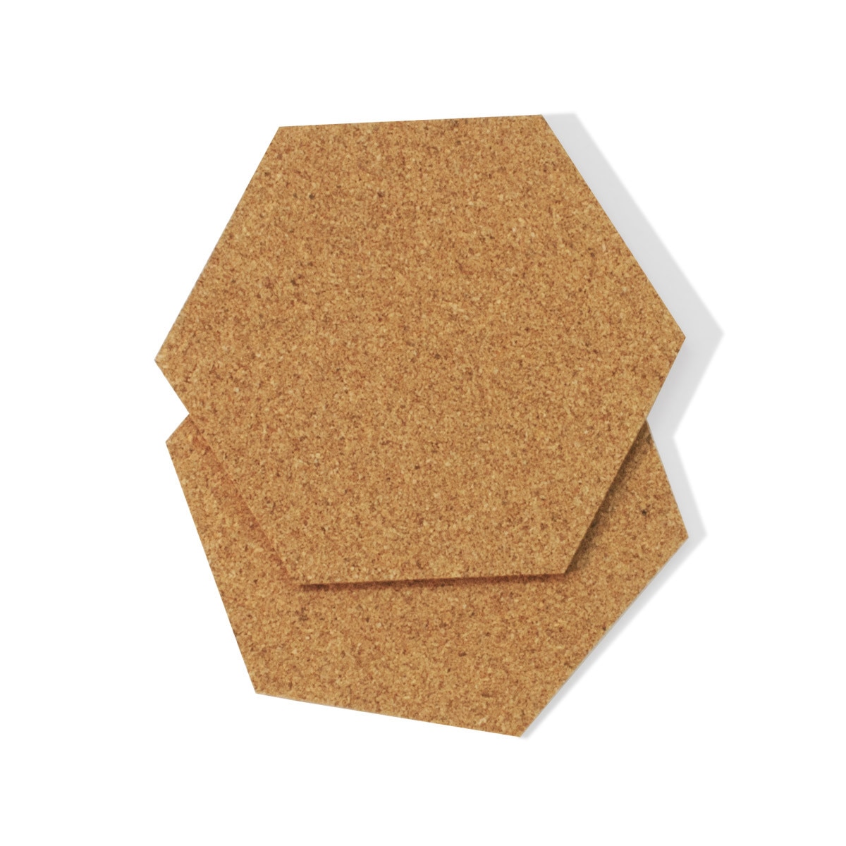 Hex cork coaster fine grain image